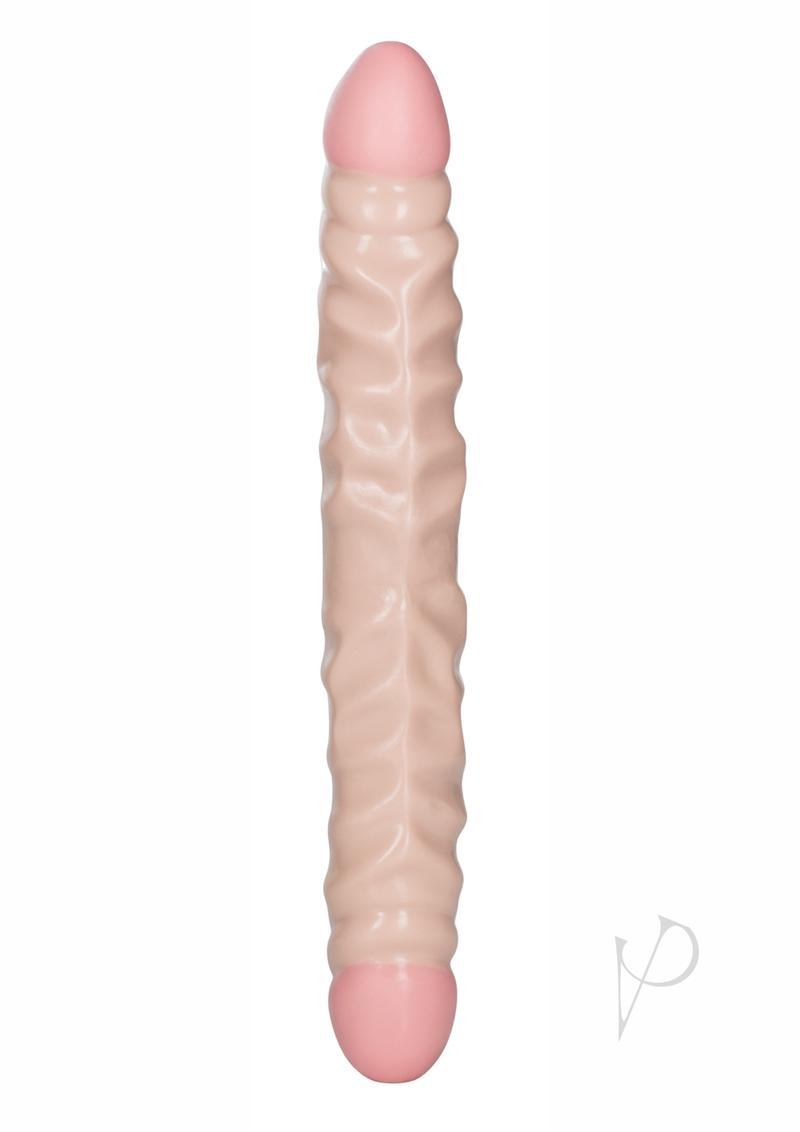 IVORY DUO VEINED Realstic Double Ended Dildo 12 INCH IVORY Orgasmic Deals