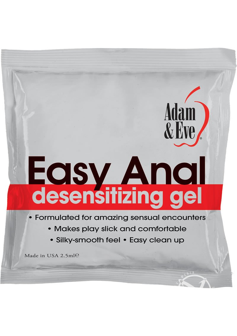 Adam And Eve Easy Anal Sexlube Desensitizing Gel Pack Foils Per Bag