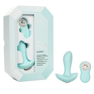 Pave Audrey Silicone Vibrating Butt Plug USB Rechargeable Waterproof Teal