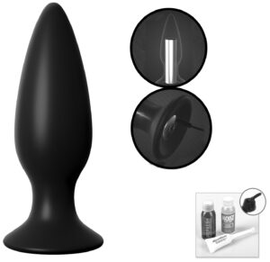 Rechargeable Vibrating Butt Plug Waterproof Black Large