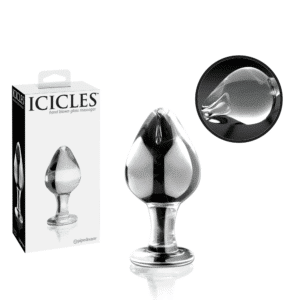 Icicles No 25 Glass Butt Plug Massager Beginner-Friendly Travel Lock Sex Toy