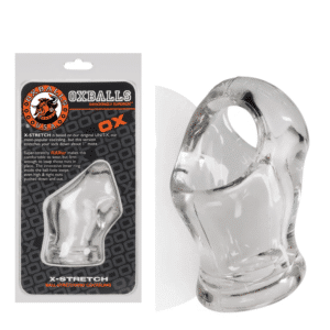 Oxballs Atomic Jock Unit X Stretch Penis Ring Ball Stretcher Cocksling- Clear