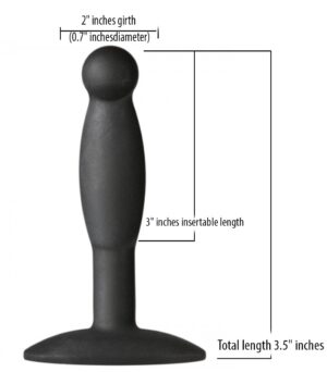 Platinum Premium Silicone The Minis Small Butt Plug Black 3 Inch