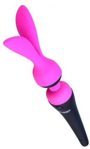 Palm Pleasure Silicone Vibrating Wand Attachment Massager Heads Pink 2 Each Per Set