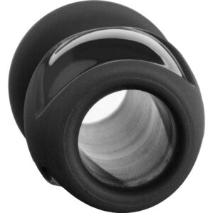 Platinum Premium Silicone The Stretch Silicone Hollow Butt Plug Medium Black 4.2 Inch