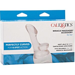 Miracle Massager Vibrating Wand Attachment Soft Jelly G With Love Nubs 6 Inch Clear