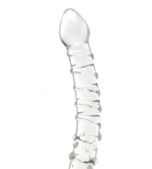 Double Ended Glass Dildo Clear Hustler