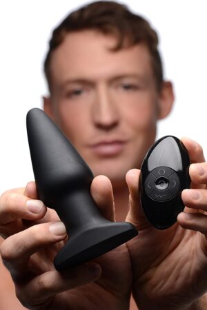 Rimmers Model R Silicone Rimming Vibrating Butt Plug With Wireless Remote Control Black 5.5 Inch