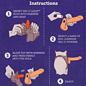 Vac U Lock Codeblack Double Penetrator The Naturals Attachment Black 6 Inch Each