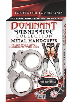 Dominant Submissive Collection Metal Handcuffs BDSM Bondage Gear Sex Toy