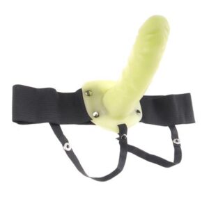 Fetish Fantasy Hollow Strap On Kit 6.5 Inch Glow In Dark