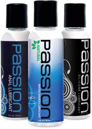 Passion Lubricant Sampler Set 3 Bottles Each 2 Ounces