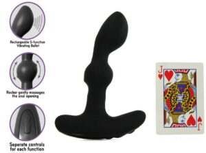 Vibrating P-Spot Prostate Massager Waterproof Black