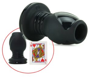 Platinum Premium Silicone The Stretch Silicone Hollow Butt Plug Small Black 3.4 Inch