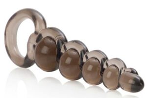 Basic Essentials Anal Beads 5.5 Inch Smoke