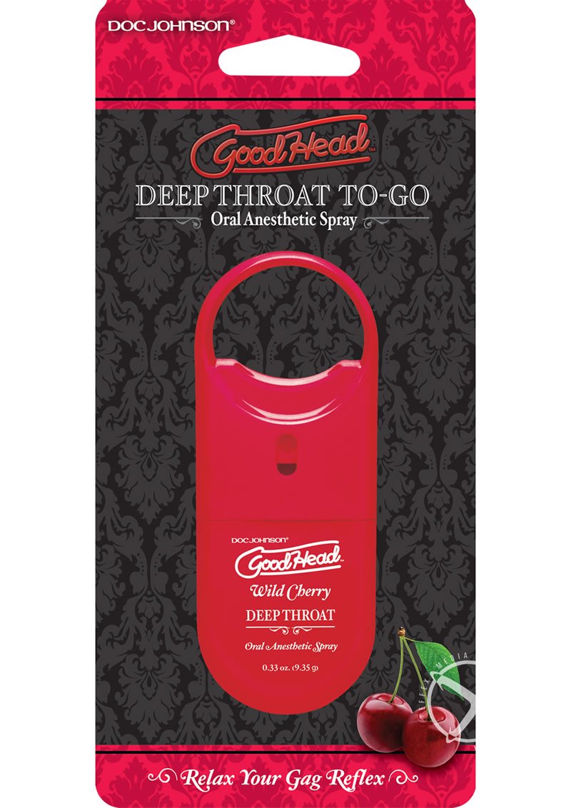 Goodhead Deep Throat Spray To Go Oral Anesthetic Spray Cherry .33 Ounce -  Orgasmic Deals