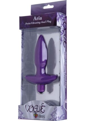 Vogue Aria Silcone Vibrating Butt Plug Waterproof Purple