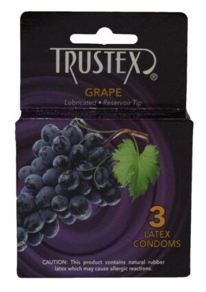 Trustex Condom Grape Flavored Lubricated 3-Pack