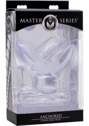 Master Series Anchored Clear Butt Plug