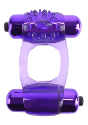 Fantasy C-Ringz Duo Vibrating Penis Ring With Clitoral Stimulation Waterproof Purple