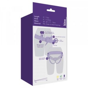 Kinx Penetrator Hollow Vibrating Strap on Harness Kit Flesh 6 Inch