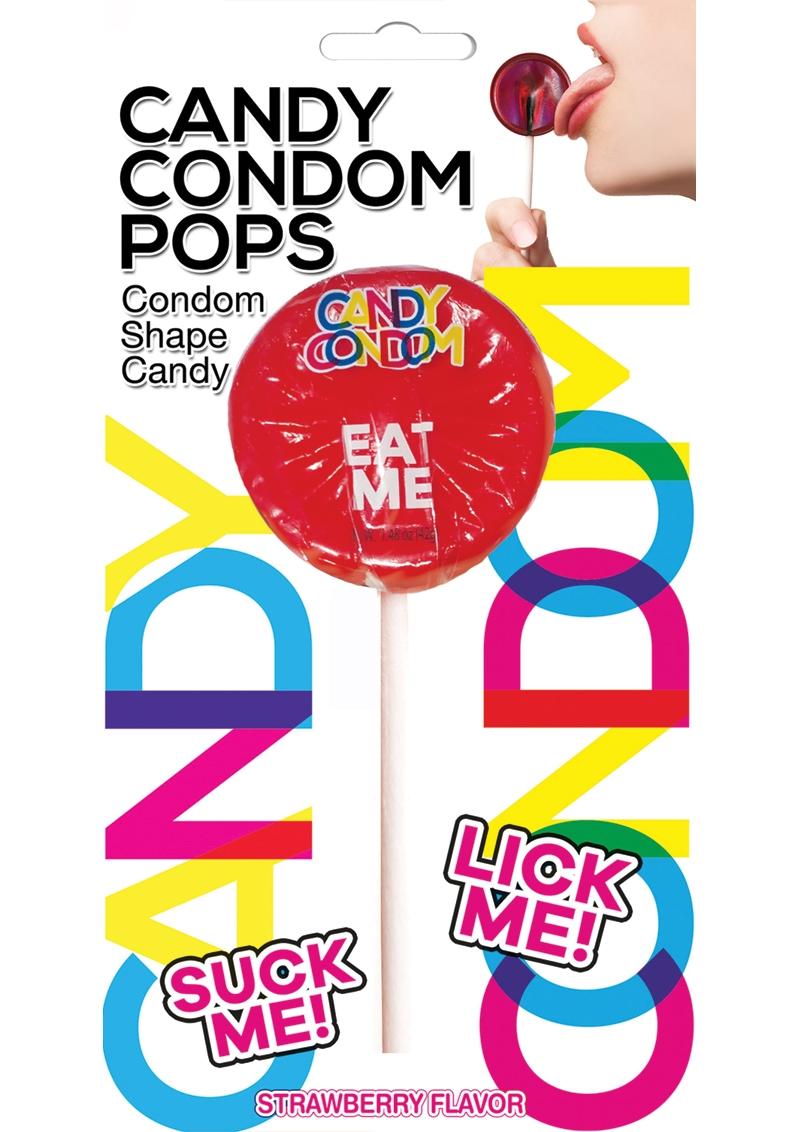 Candy Condom Pops Condom Shape Candy Strawberry Flavor - Orgasmic Deals