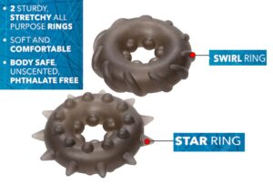 DR JOEL KAPLAN ENHANCER PENIS RING SET OF 2 BLACK SILICONE