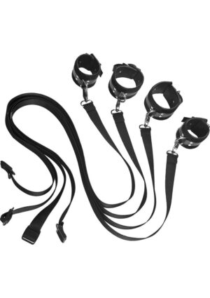 8 Peice Bondage Restraint Set Black Frisky