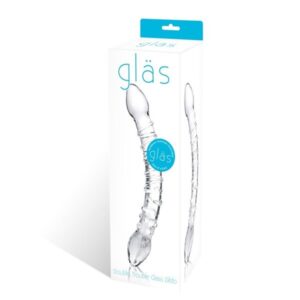 Double Ended Glass Dildo Clear Hustler