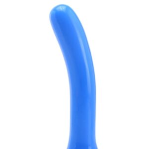 Platinum Premium Silicone The Slim Non Realistic Dildo Blue 5.4 Inch