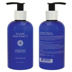 Pure Instinct Pheromone Infused Massage Lotion With Sweet Almond Oil True Blue 8 Ounces