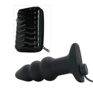 Rimmers Model I Silicone Rippled Vibrating Butt Plug With Wireless Remote Control 5.5 Inch