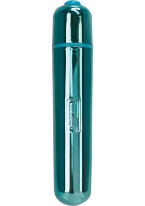 Power Bullet Vibrator Extended Waterproof Metallic Teal 3.5 Inch