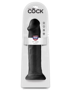 Kc 14 Big Realistic Dildo With Suction Cup Black