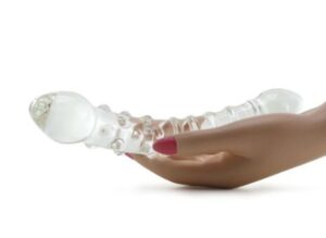 Double Ended Glass Dildo Clear Hustler