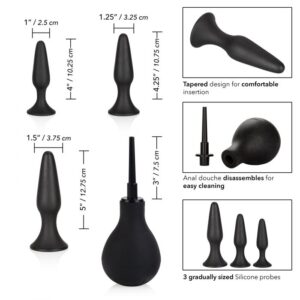 Ultimate Silicone Anal Preparation Kit For Beginners Black