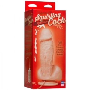 Squirting Realistic Squirting Dildo With Suction Cup Cock 7 Inch Flesh