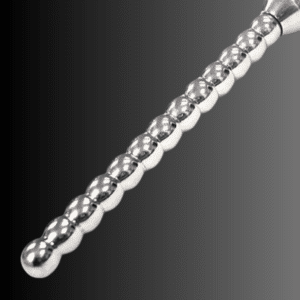 Rouge Stainless Steel Ribbed Urethral Sounds Probe Penis Plug - Silver