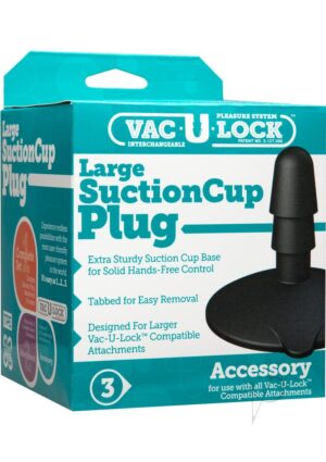 Suction Cup Plug for Strap On Harness Accessory Black