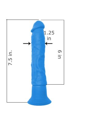 Neon Silicone Wall Banger Vibrating Dildo With Suction Cup Waterproof Blue