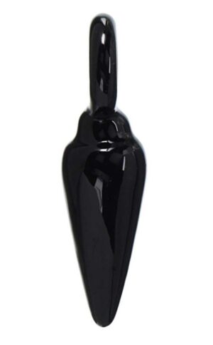 Anal Fever Mini Glass Butt Plug Black 4.25 Inch