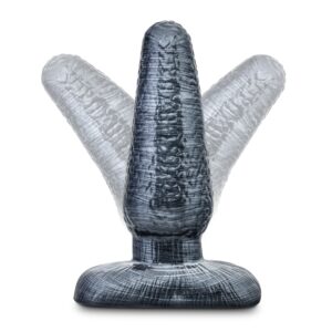Jet Huge Butt Plug Textured Suction Cup Base Black