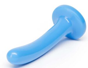 Platinum Premium Silicone The Slim Non Realistic Dildo Blue 5.4 Inch