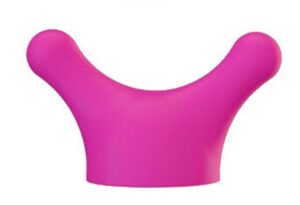 Palm Body Silicone Vibrating Wand Attachment Massager Heads Pink 2 Each Per Pack