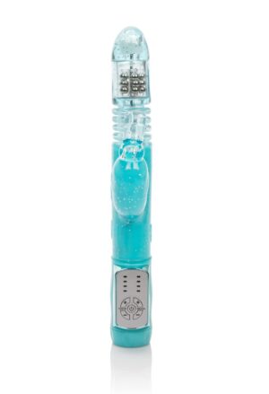 Dazzle Xtreme Thruster Beaded Rabbit Vibrator Waterproof Blue