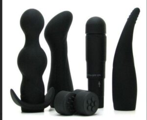 Anal Fantasy Collection Silicone Anal Kit Adventure Butt Plugs Waterproof Black
