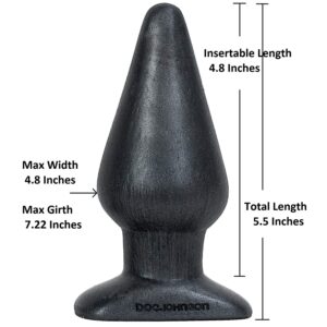 Platinum Premium Silicone The Super Big End Large Anal Butt Plug Charcoal