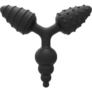 Wet Dreams Triple Anal Play Ninja Butt Plugs For Beginners KIT Black