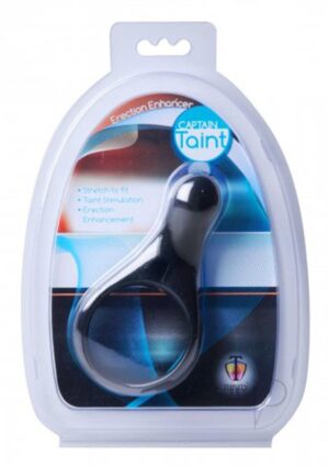 Trinity Vibes Captain Taint Erection Enhancer With Taint Stimulator Penis Ring Black