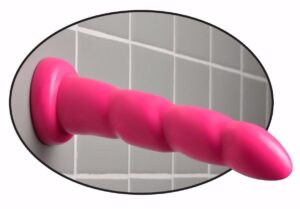 Suction Cup Pegging Dildo Pink 6 Inch